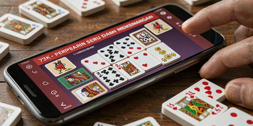 Screenshot permainan domino 73K dengan gameplay menarik dan interaktif.