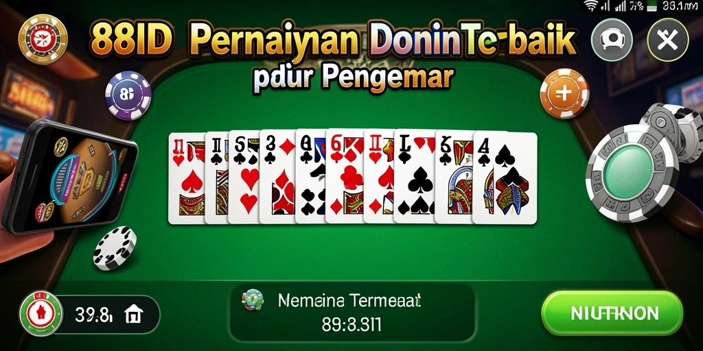 Screenshot permainan Domino 88ID yang menarik dan interaktif.