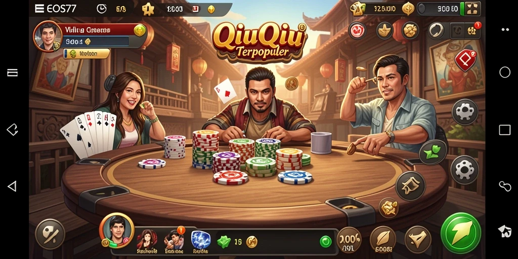 Tampilan menarik dari gameplay QiuQiu EOS77.