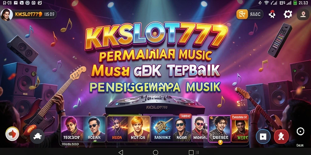 Screenshot gameplay KKSLOT777 yang menampilkan kolaborasi musik yang menarik.