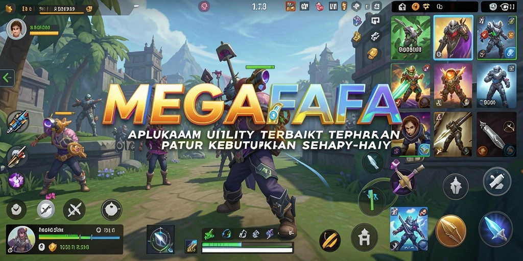 Tampilan antarmuka utama aplikasi Utility MEGAFAFA yang intuitif.