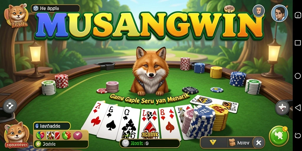 Tampilan menarik dan gameplay seru di MUSANGWIN.