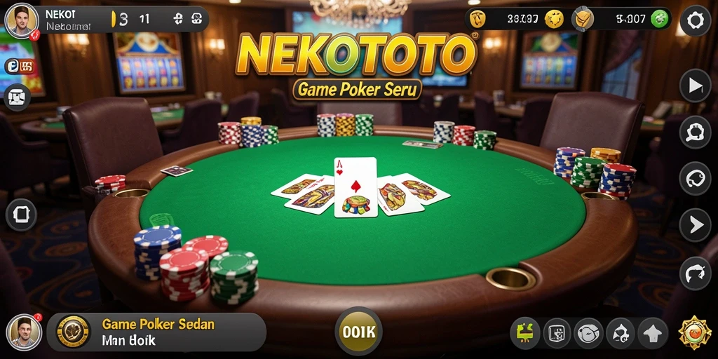 Tampilan menarik gameplay poker di NEKOTOTO.