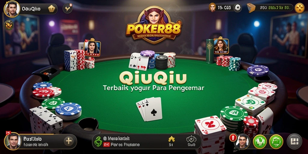 Screenshot gameplay POKER88 menampilkan aksi seru permainan QiuQiu.