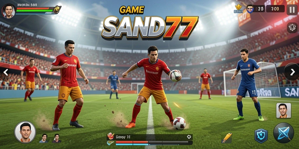 Tampilan gameplay SAND77 yang penuh aksi seru.