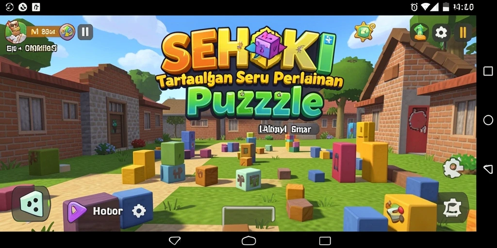 Tampilan gameplay SEHOKI dengan tantangan puzzle yang menarik.