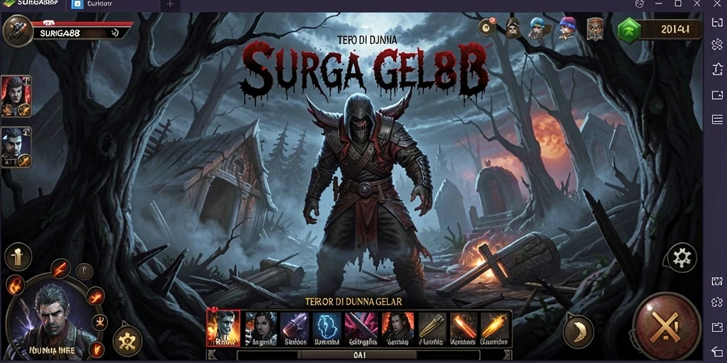 Screenshot SURGA88 menampilkan momen menegangkan dalam gameplay Horror.