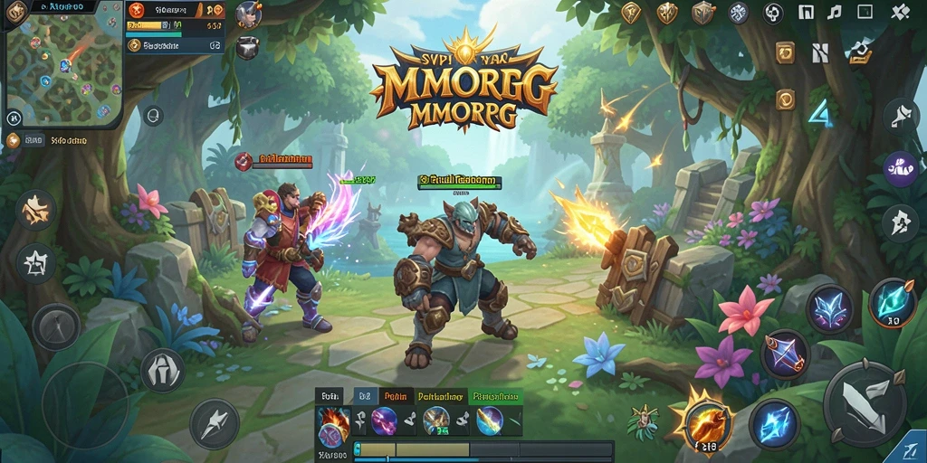 Tangkapan layar gameplay <strong>SVIP1</strong> menampilkan pertarungan epik antara pahlawan dan monster.