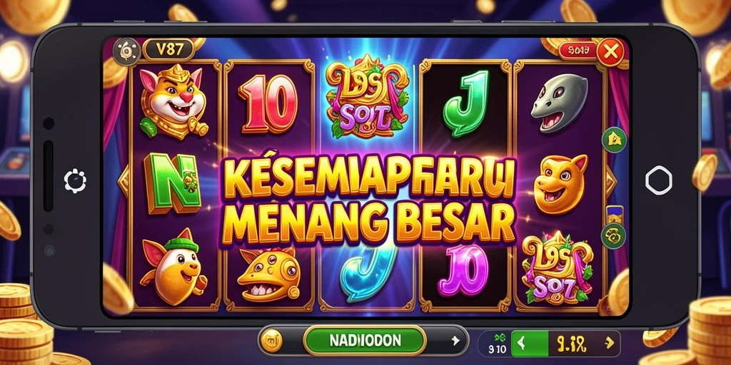 Screenshot V87 menunjukkan momen gameplay Slot yang menarik.